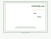 Tablet Screenshot of fairemily.com